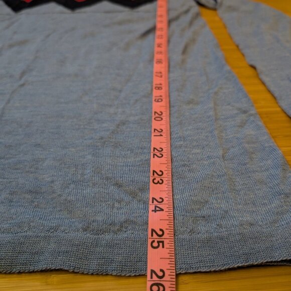 L'Etoile Chevron Mock Neck Sweater retail $195, sz L - Picture 6 of 8